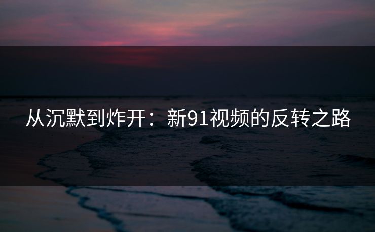 从沉默到炸开：新91视频的反转之路