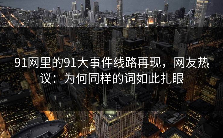 91网里的91大事件线路再现，网友热议：为何同样的词如此扎眼